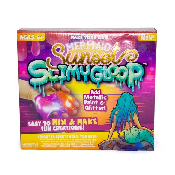 Girls Mermaid Sunset SlimyGloop Make Your Own Slime Mix & Make Toy Kit - Picture 1 of 3